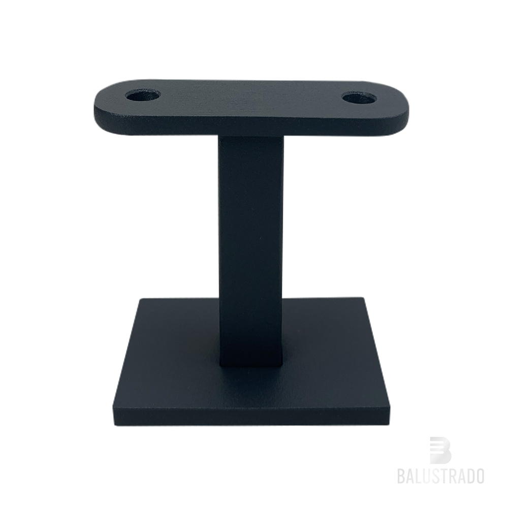 Antraciet - leuninghouder, leuningdrager - model 16 vierkant