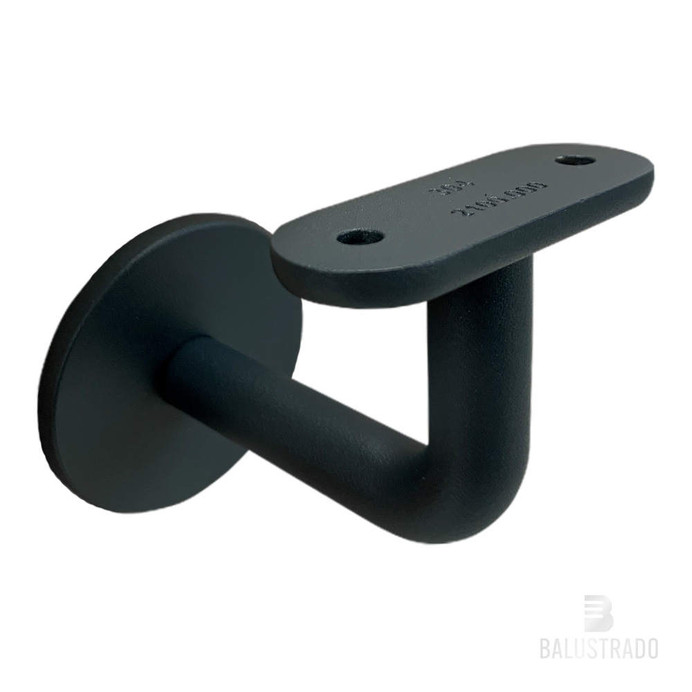 Antraciet - leuninghouder, leuningdrager - model 3 vierkant