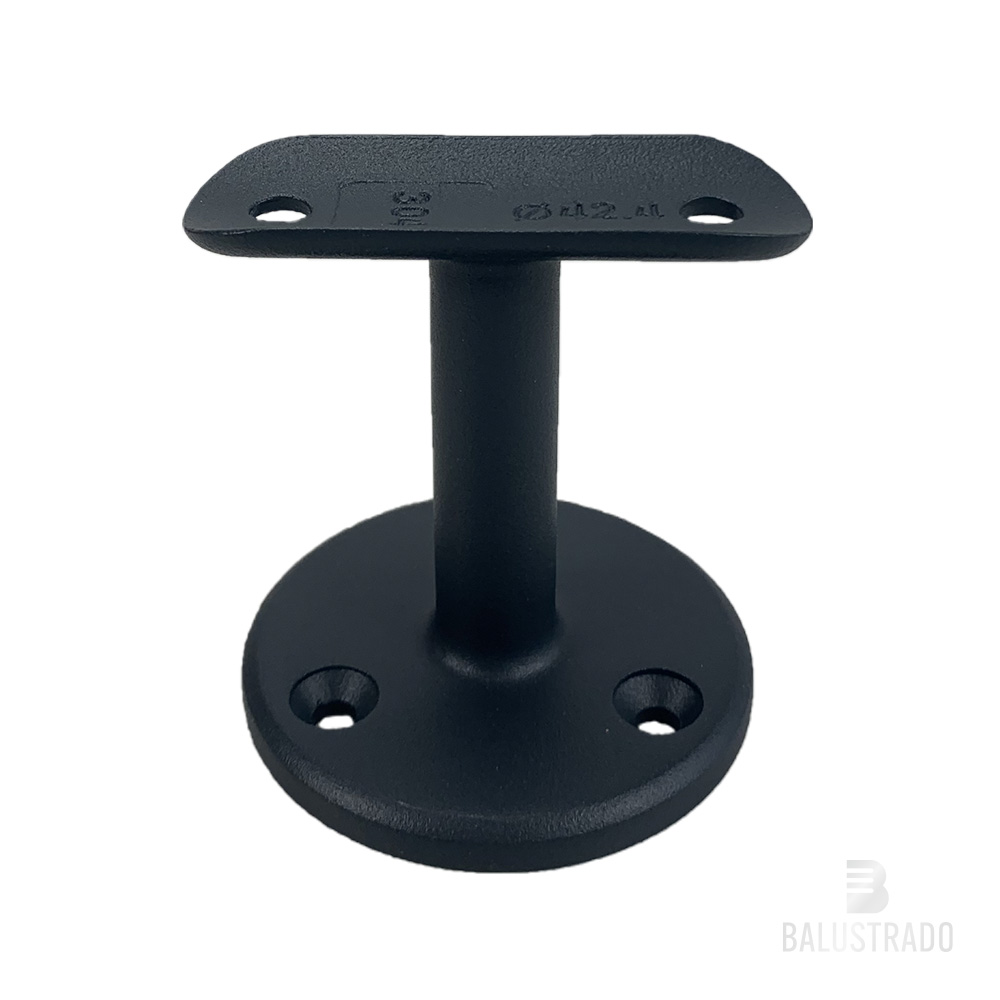 Antraciet - leuninghouder, leuningdrager - model 4 rond