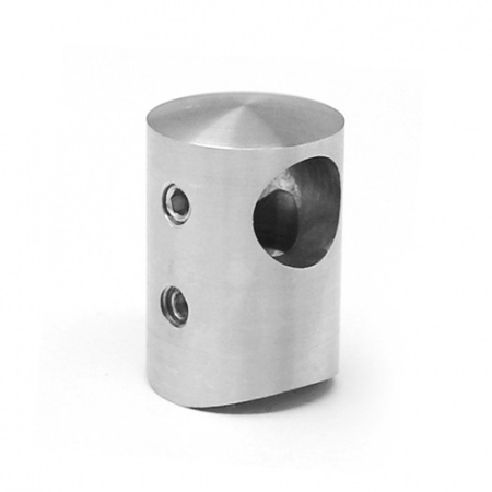 Asverbinder  - rechtse montage - RVS - buis - 12mm