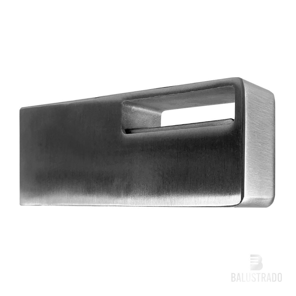 RVS - leuninghouder, leuningdrager - model 13 vierkant