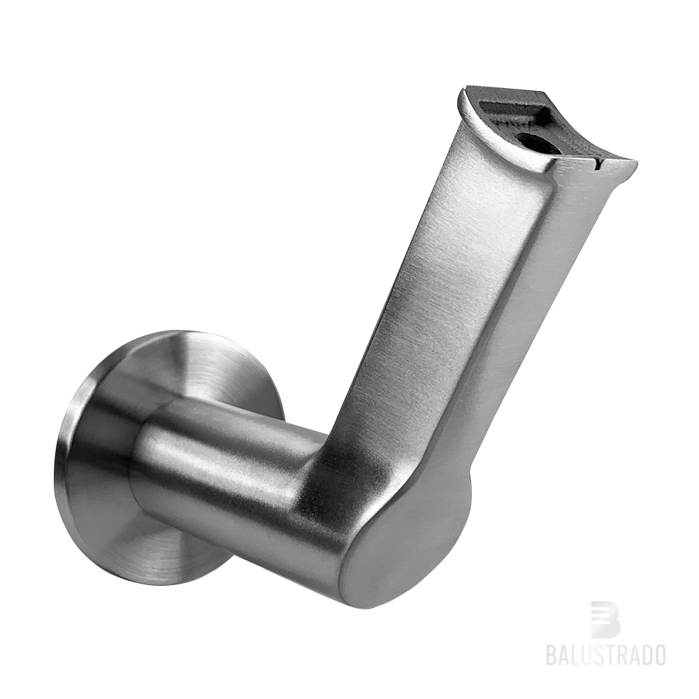 RVS - leuninghouder, leuningdrager - model 5 rond